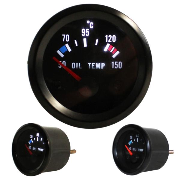 Öltemperatur "Youngtimer", Rallye (21118V-2), Ø 52mm (50~150°C), schwarz